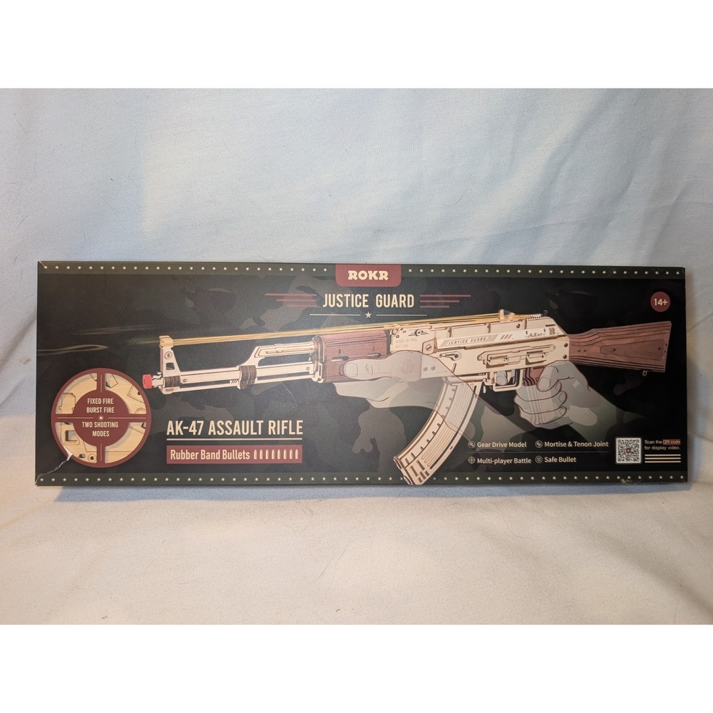 ROKR Justice Guard Gun Model AK-47 Assault Rifle Rubber Band Gun (New)